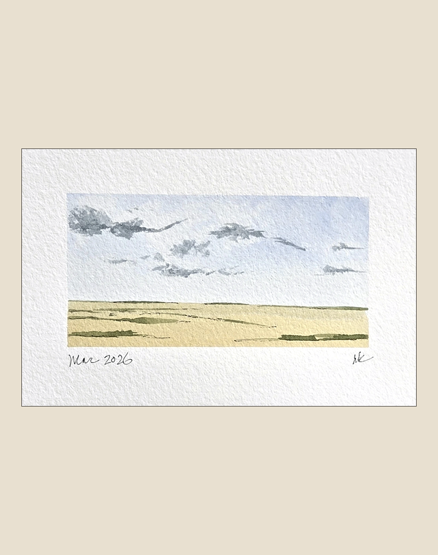 Cloud Field — original hand-painted watercolor notecard