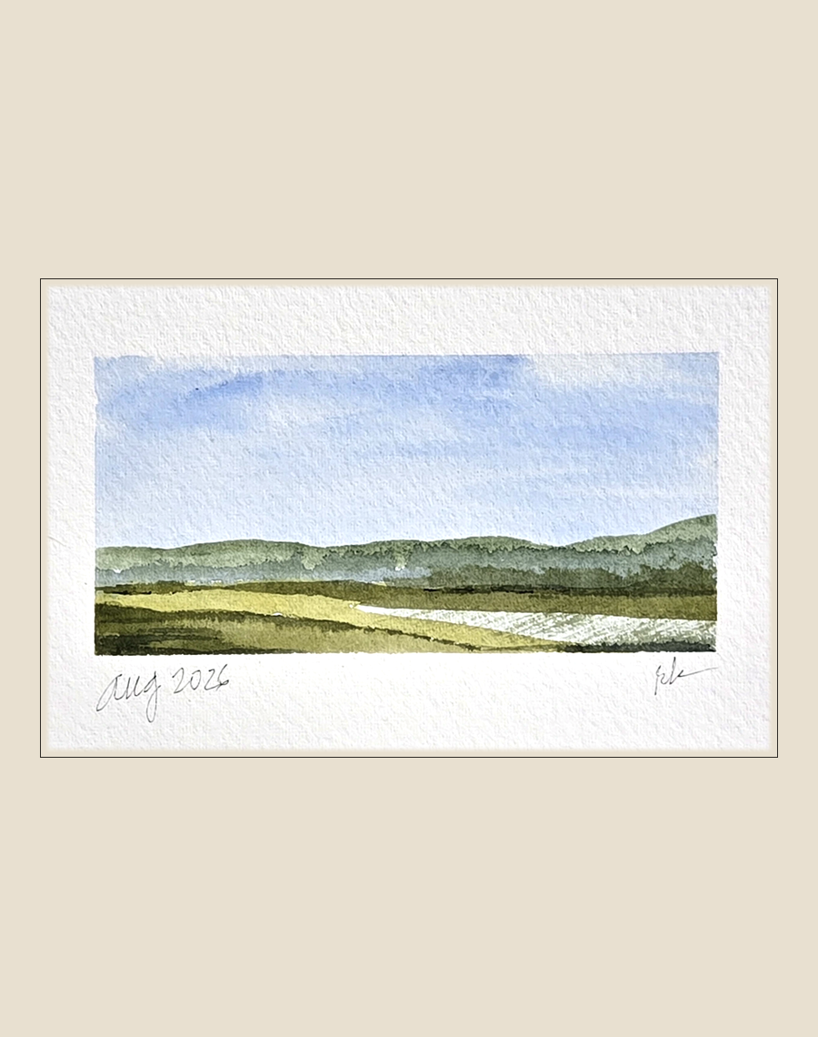 Path to the Shore — original hand-painted watercolor notecard by Richard Kuensting